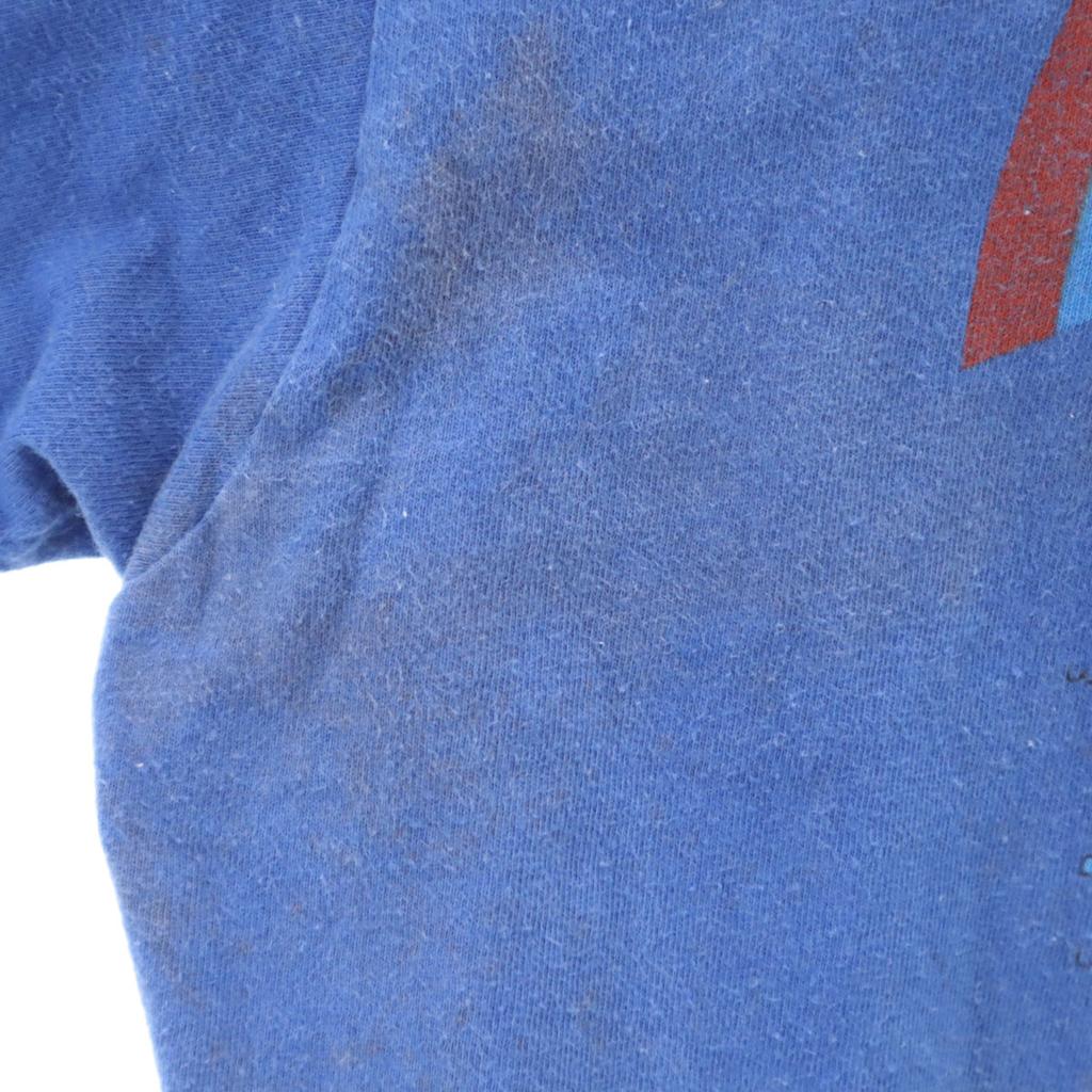 HANES 80-е 90-е Сделано в США Старая футболка с коротким рукавом L Синяя BEEFY-T Мужская Б/У