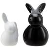 Керамические фигурки кроликов для домашнего декора (Набор из 2 шт., черный и белый)