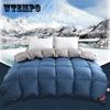 Зимнее белое гусиное пуховое одеяло, утепленное двойное одеяло, одно одеяло для общежития, большое мягкое и удобное одеяло