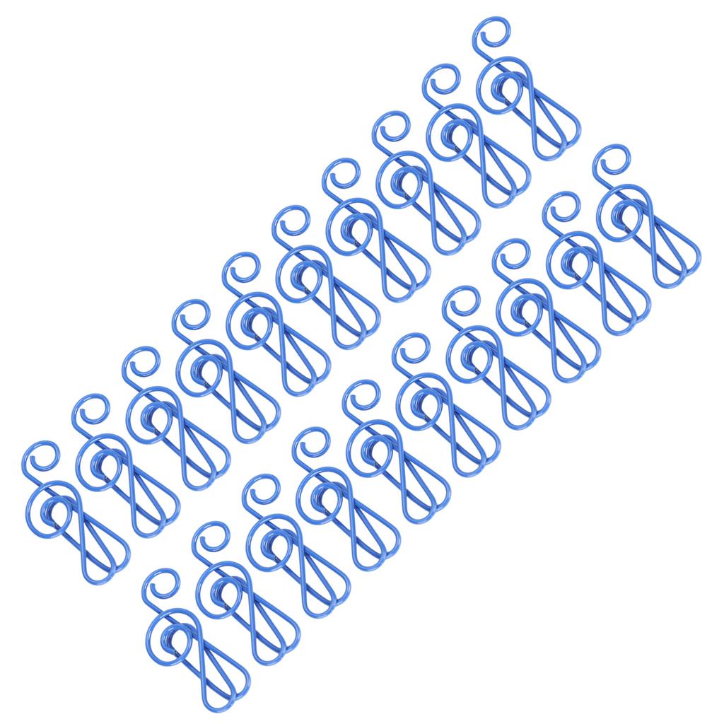 20Pcs Musical Note Paperclip Iron Bookmark Stationery Clip Memo Office Supplies Blue