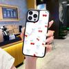 Чехол для телефона с вишневым бантом подходит для премиального стекла iPhone 17 и противоударного жесткого чехла iPhone 16.