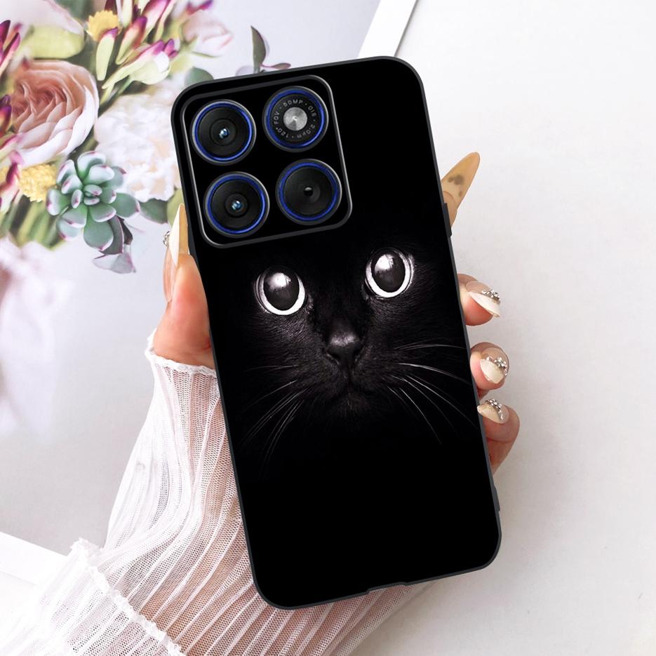 For Motorola Edge 70 Case XT2601-2 Cute Cat Peacock Painted Cover Soft Silicone Case For Motorola Edge 70 Fusion Edge70 5G Shell