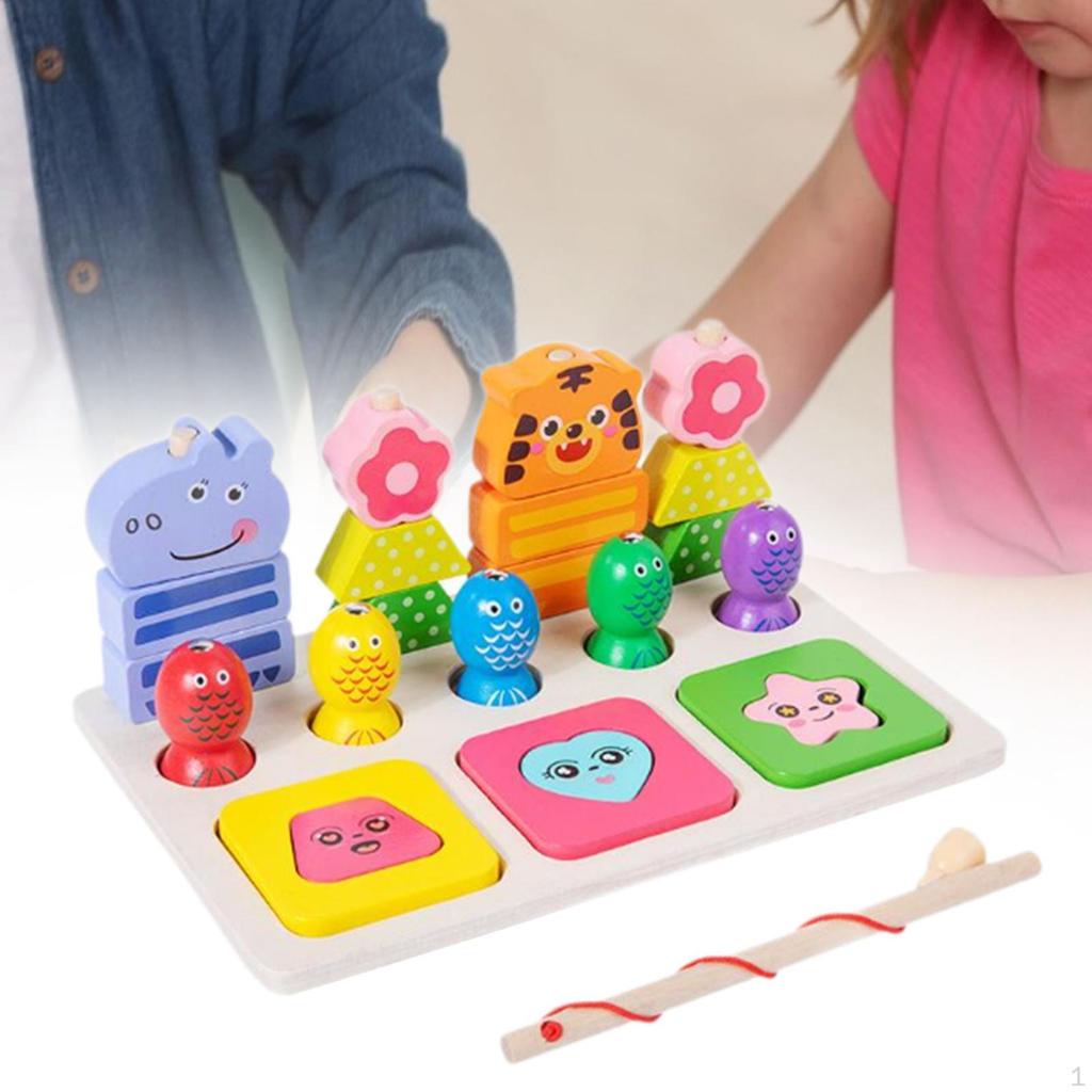 Деревянная сортировочная игрушка 3 в 1 сортировщик фигур для мальчиков девочек детей подарок животное