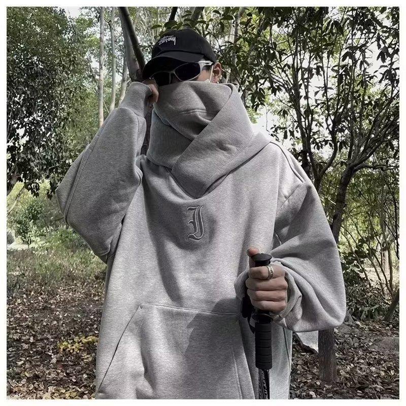 Мужской оверсайз худи из плотного американского хлопка в стиле хай-стрит