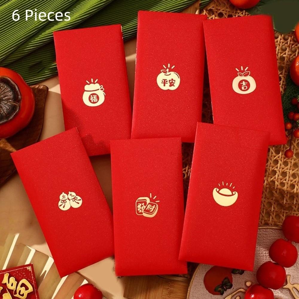 6 Pieces Chinese Style 2026 Horse Year Red Envelope Spring Festival Envelopes  Spring Festival
