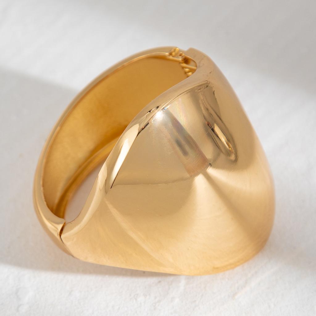 DIEZI Преувеличенные Неправильные Тяжелый Металл Гладкие Широкие Браслеты-Манжеты Новая Винтажная Мода Геометрические Браслеты Для Женщин Мужчин Ювелирные Изделия