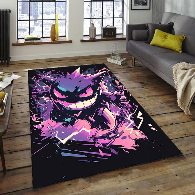 1pc Gengar1 Design Area Rug - Non-Slip, Soft & Cozy Floor Mat for Living Room, Bedroom, Office - Indoor/Outdoor Decorative Carpet