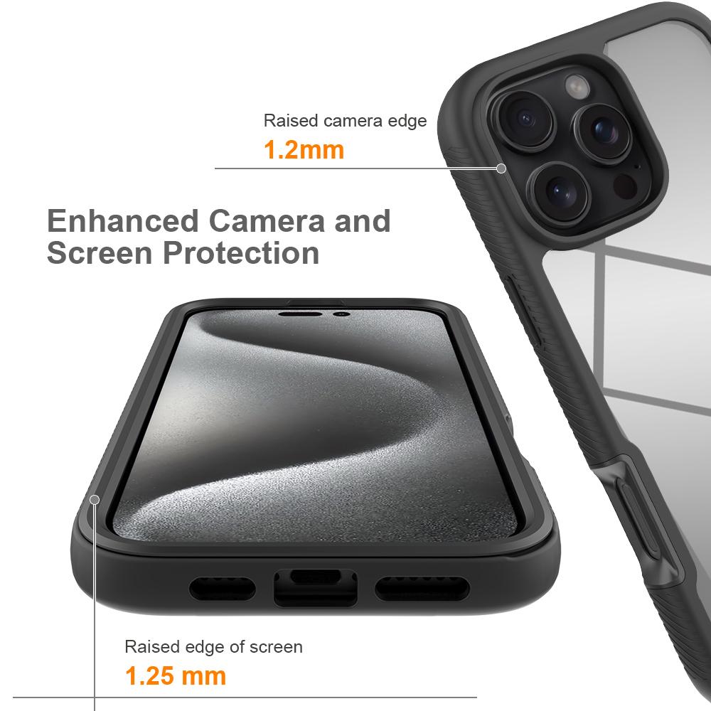 For iPhone 16 Pro Max Case Anti-Drop 2-in-1 PC+TPU Phone Cover