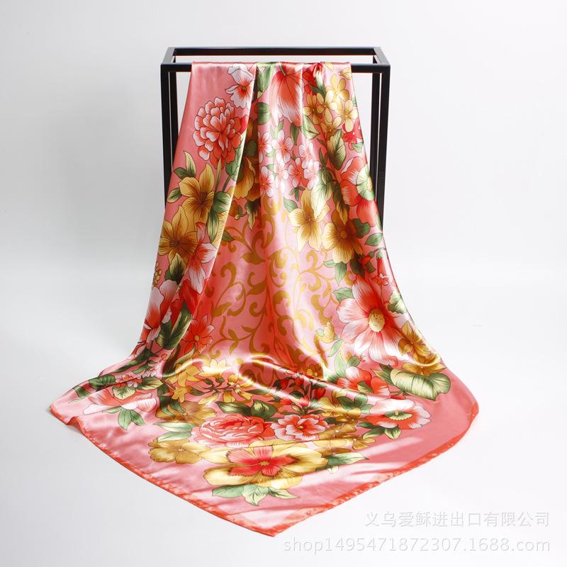 High-quality Luxurious Silk Scarves Headband Scarfs Neck Scarf For Women Chain Silk Scarf Women's Decorative Shawl