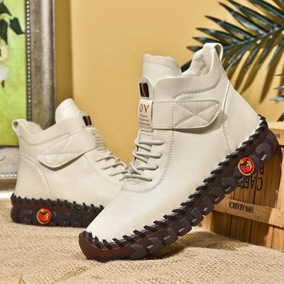 Большие размеры 36-42 женские зимние ботинки женские оксфорды сшитые вручную кроссовки женские панк красные ботильоны с мехом botas de mujer