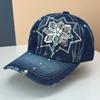 New Diamond-encrusted Denim Baseball Cap Spring and Summer Sun Protection Cap Women's Sunshade Cap Sun Hat Fashion Versatile Trend
