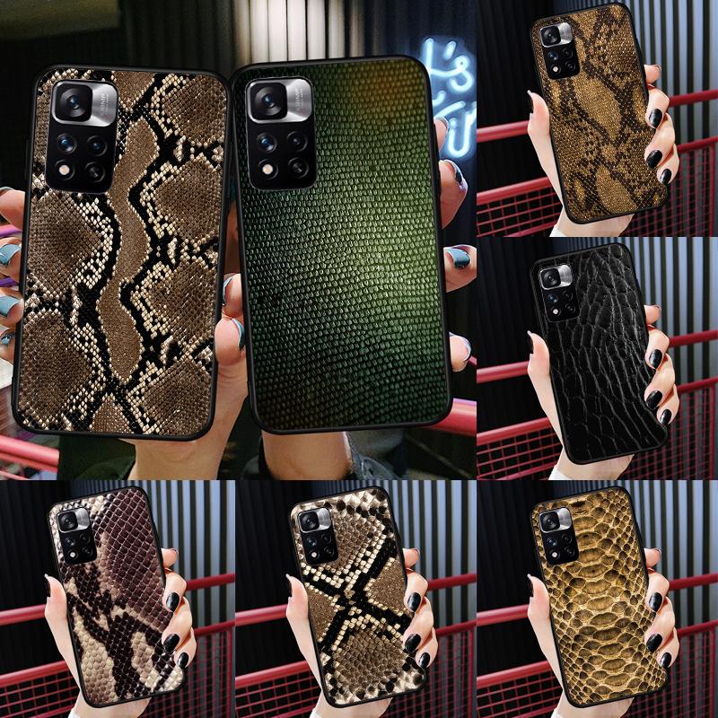 Чехол под змеиную кожу для Xiaomi Redmi Note 14 13 11 9 10 12 Pro 9S 10S 11S 12S Redmi 10C 12C 13C 14C