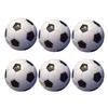 6 Pieces 32 Mm Mini Black + White Plastic Table Football Toy Accessories
