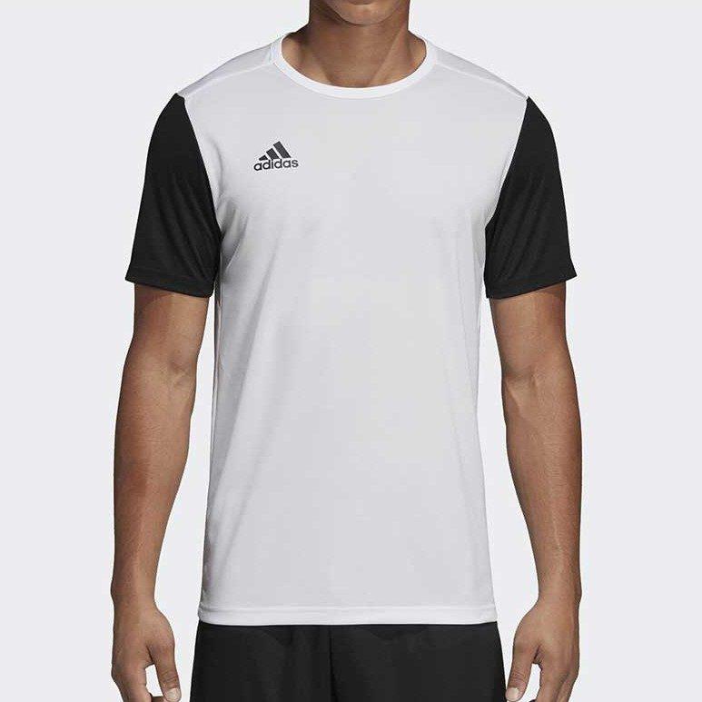 Adidas T Shirts Men's Black/White Crew Neck Moderate Straight Fit DP3234