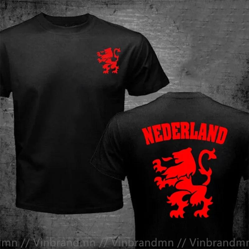 Nederland Netherlands Orange Dutch Lion Soccer 100 Cotton Geek Family Top Tee New Unisex Summer Tops Casuals T Shirts Hip Hop Tops