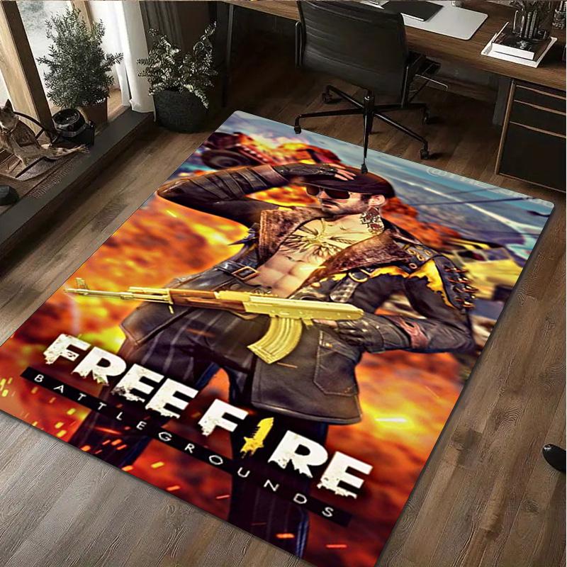 1Pc Free Fire Print Rug - home decoration Carpet For Living Room Bedroom Flooring Computer Chair Area Rug