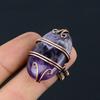 Натуральный шалфейный аметист, драгоценный камень, кольцо из медной проволоки ручной работы, размер 6,5, V3w43
