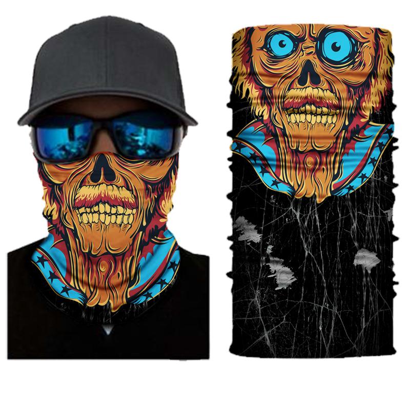Skull Multi Bandana Bike Motorcycle Scarf Face Mask Ski Sports Headwear Custom Fleece Polar Bandana