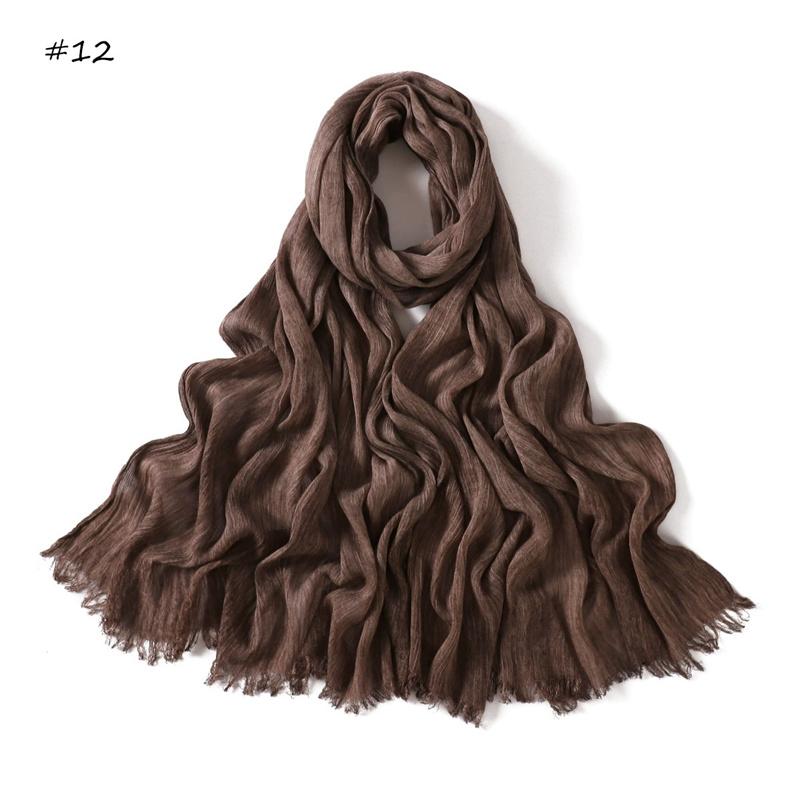 Однотонные тюрбаны, галстук-батик, вискозный хиджаб-шарф, тонкий, Рамадан, омбре, обертывание, эластичные шали, высококачественные фуларды, мусульманский головной снуд 180*70 см