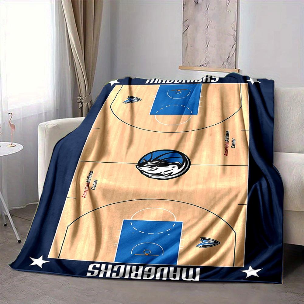 1pc Basketball Mavericks Flannel Blanket, Soft Skin Friendly with Digital Printing, Various Sizes Available for Family, Friends, Birthday