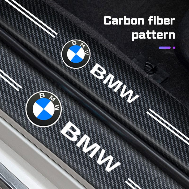 dsgur6 Carbon Fiber Car Door Sill Sticker For BMW X1 X3 X5X6 X7 1 3 5 7 Series E70 E87 E90 F48 G20 G30 Threshold Pad Anti Scratch Strip