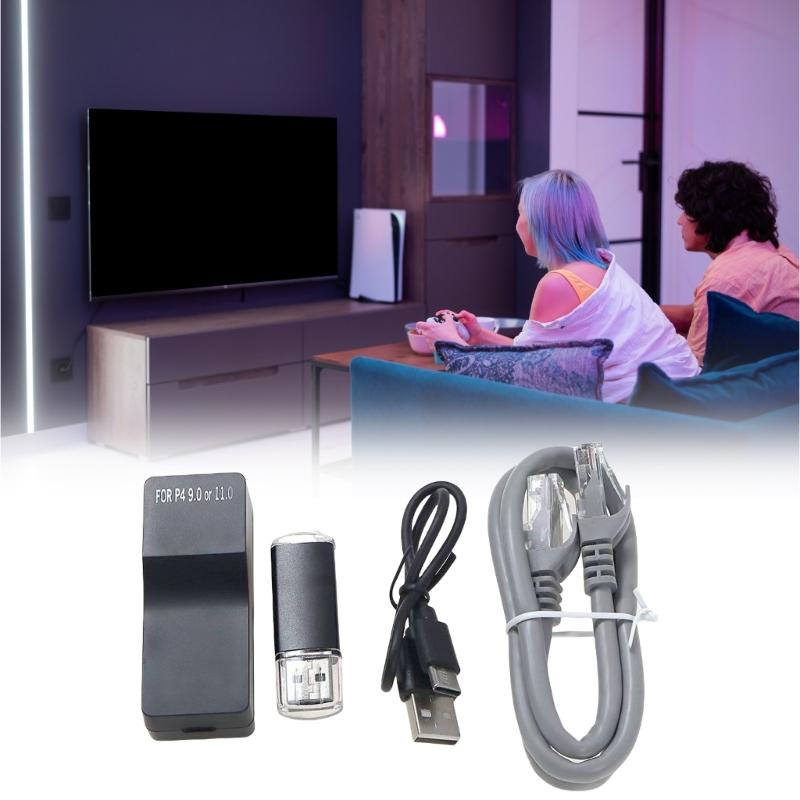 Game Console USB Encryption Device Tool Suitable for Game Console System Firmware 9.0 to 11.0 with Ethernet Type C Cable