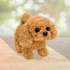 Kids Electric Plush Dog Toy Walking Barking Tail Wagging Interactive Puppy Plushie Toy Toddlers Boys Girls Educational Simulation Animal Toy