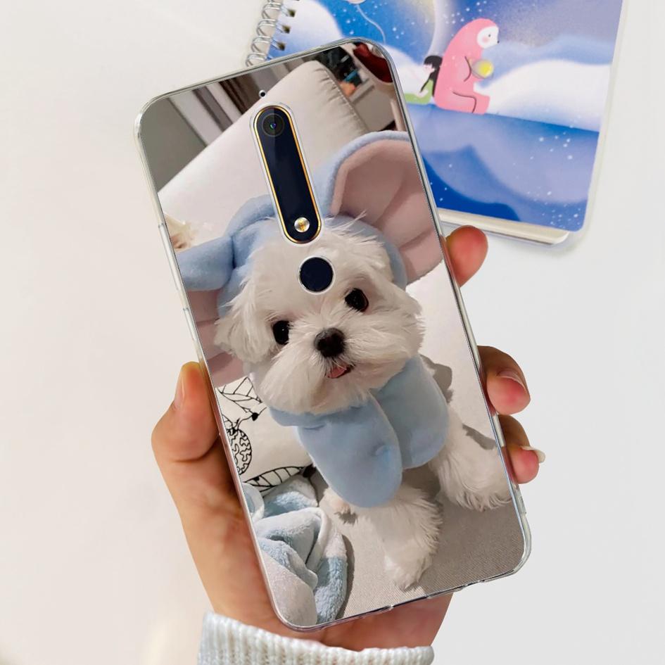 For Nokia 6 2018 Case Fashion Flower Soft Silicone Bumper For Nokia 6.1 Cover TA-1043 TA-1045 TA-1054 TA-1050 TA-1068 Phone Case