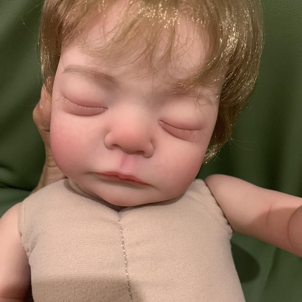 BZDOLL 47 см, мягкая силиконовая кукла Reborn для мальчиков с 3D-краской, игрушка для девочек, как настоящая, 19 дюймов, тканевое тело, спящий живой, одевается Boneca