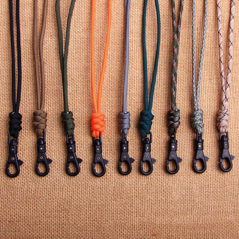 1PC Keychain Paracord Military Braided Nylon Lanyard With Plastic Buckle High Strength Parachute Cord Camping Equipment Kit