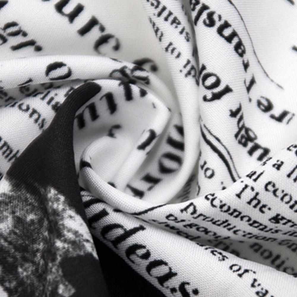 Европейский и американский английский принт Свободное платье-рубашка - Женское повседневное платье с длинным рукавом на весну