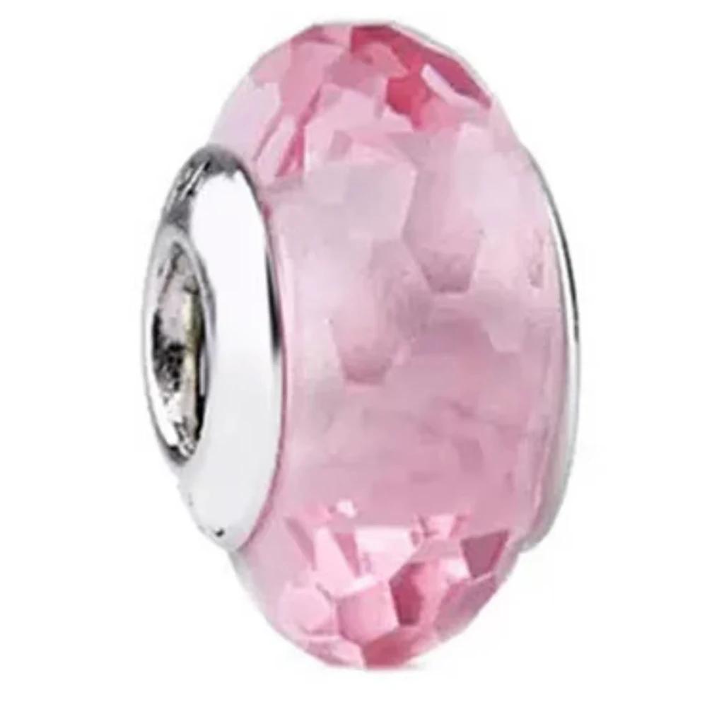 Новые оригинальные медные бусины-шармы из муранского стекла в виде цветка и листа, космическая радуга, для браслета, сделай сам, женские ювелирные изделия, подарок