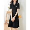 Camellia Hepburn Style Black Skirt POLO Dress Summer New Sports and Casual Slim T-shirt Skirt