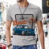 Футболка Oufi для мужчин, мужские футболки, винтажный дизайн автомобиля, хип-хоп-топы, спортивный костюм с коротким рукавом и 3D-принтом, новые пляжные футболки 2022 года