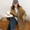 Lazy Style Knitted Cardigan for Women, Thickened Autumn and Winter Loose V-neck Sweater Jacket