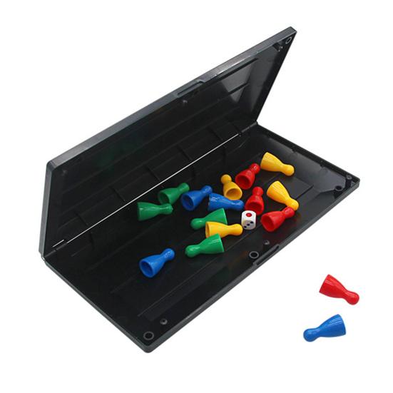 1 набор для 4 игроков, летающие шахматы, складная шахматная доска, 16 шахматных фигур, игральные кости, дорожная игра для детей, взрослых, семейного вечера, интерактивная классическая стратегическая игра