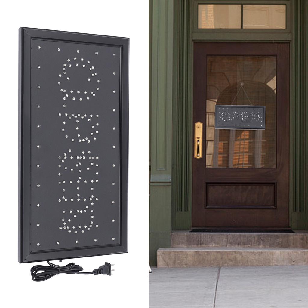 Неоновая вывеска Открыто Закрыто, Светодиодная подвесная вывеска для окна/двери, Бизнес-вывеска с цепочкой, 48x25см, Подсветка, Декор витрины магазина, Вывеска для магазина