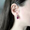 Серебряные серьги с натуральным рубином 4.281ct (2167167)