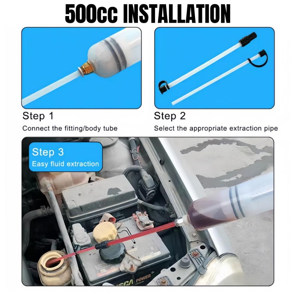 500ML Car Oil Fluid Extractor Auto Special Fuel Transfer Filling Syringe Injecting Pump Suction Vacuum Brake Liquid Extractor