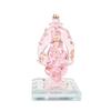 God Ganesh Sitting with Base Statue (Murti) Idol Showpiece Handmade of Crystal Glass by for Worship, Decoration, Car Dashboard, Gift (Clear), Small