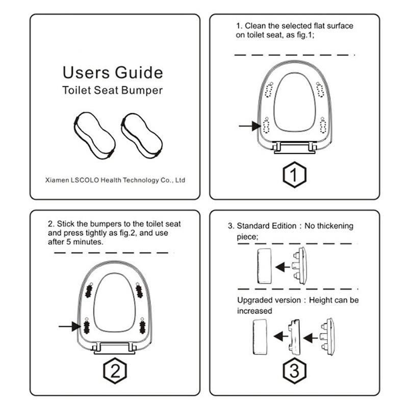 4 шт./лот противоскользящая прокладка для крышки унитаза бампер самоклеящиеся амортизирующие подушечки для сиденья
