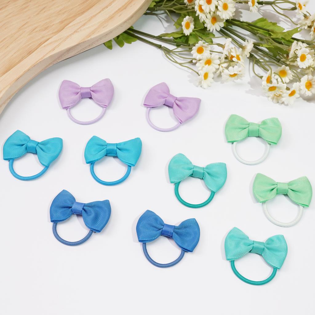 20 шт. милая красочная веревка для волос с узлом бабочки для маленькой девочки, эластичная коса в хвосте, детские аксессуары для волос для ежедневного использования