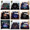 Black Background Dream Catcher Pattern Bedding Set Starry Sky Dream Catcher Quilt Cover Pillow Case 2 or 3 Pieces Soft and Comfortable Home Decoration