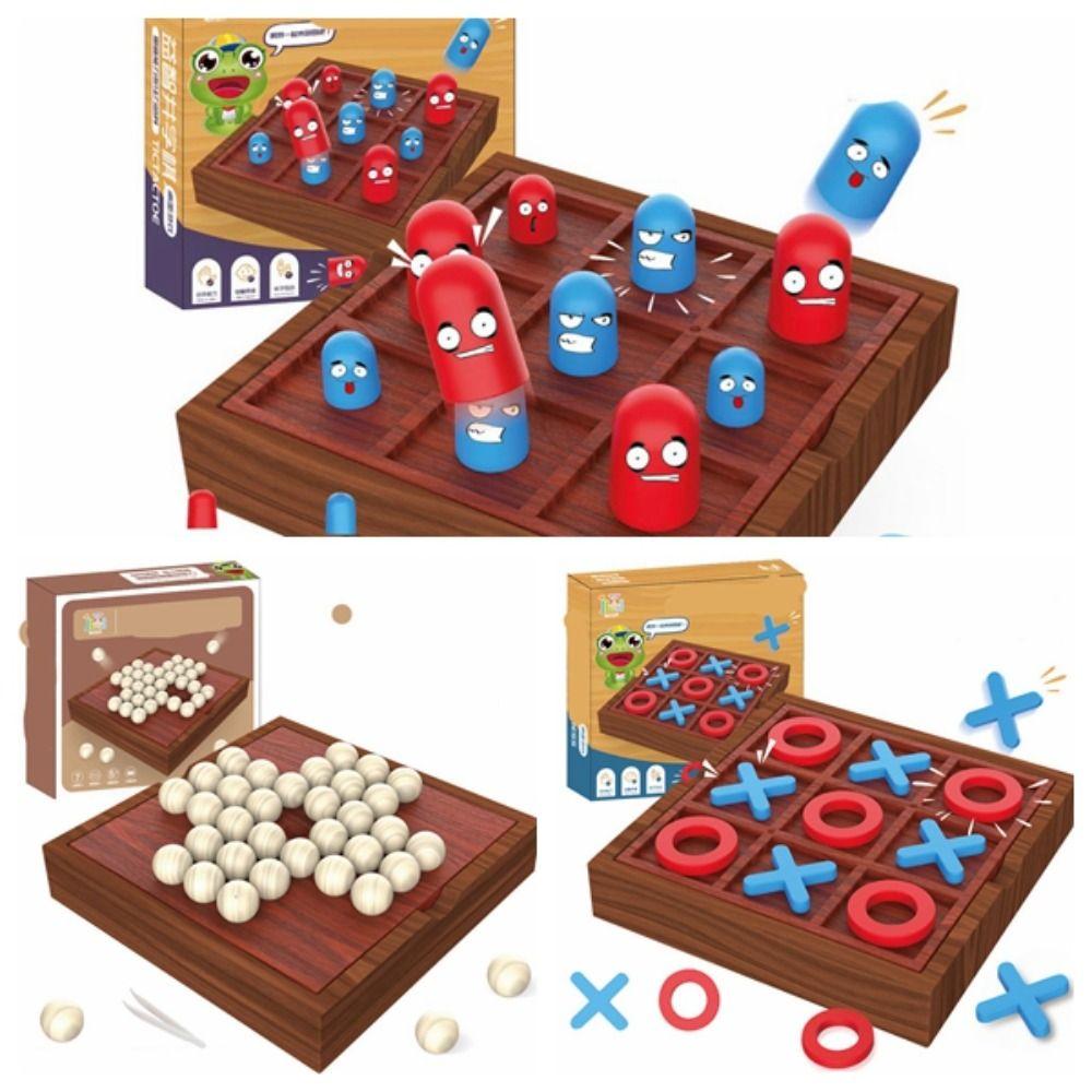 ABS Table Board Games Wooden Tick Tac Toe Decorative Board Creative   Adults