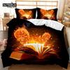 Magic Book King Duvet Cover Set Planet Galaxy Bedding Set Microfiber Star Cover Double Twin Queen For Kids Boys Girls