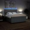 Box Spring Bed with Mattress Dark Grey 180 x 200 cm Fabric