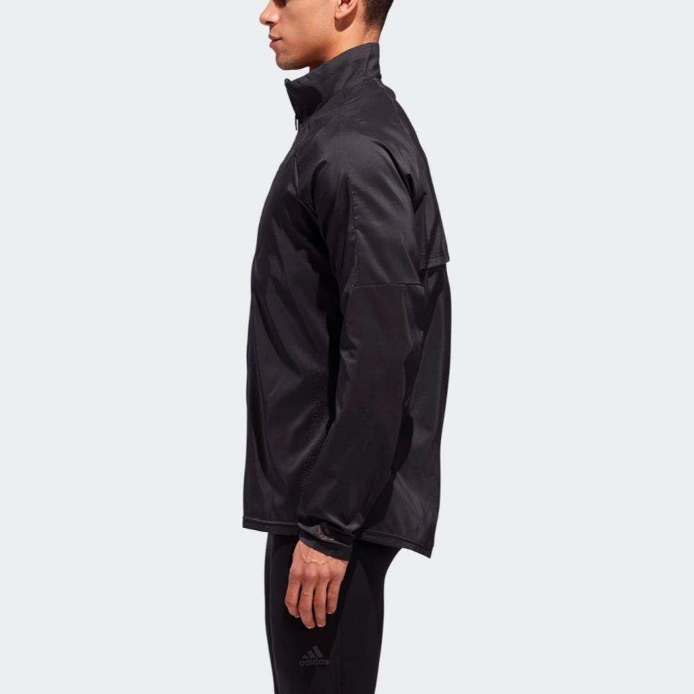 Adidas Куртка Supernova, дышащая ветрозащитная куртка с воротником-стойкой на молнии, мужские куртки, черная D73188
