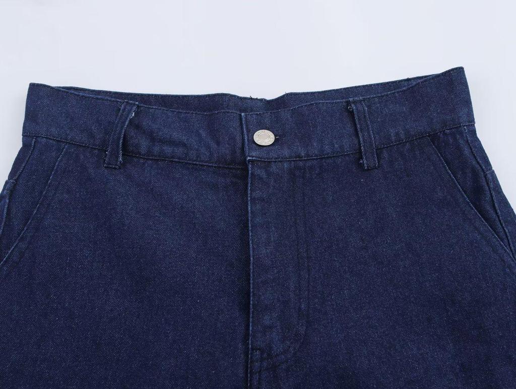 Весна 2025 Женский комплект в европейском и американском стиле: куртка с карманами и шорты