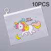 10pcs 21x17cm Cute Unicorn Cartoon File Storage Bag, Transparent Zipper Storage Bag,Birthday Gift Bag,Baby Shower