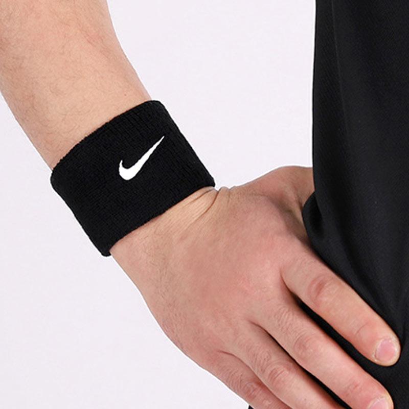 Nike Теннисные, Баскетбольные и Фитнес-браслеты Дышащие Защитные Черные Хлопковые Базовые Защитные NNN04010OS